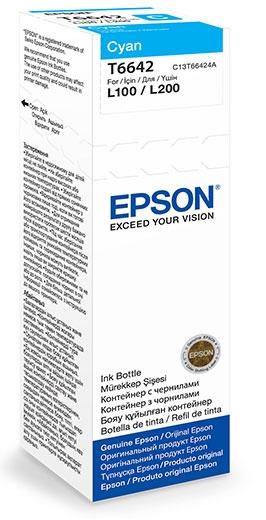 Чернила Epson C13T66424A L100/L200 cyan