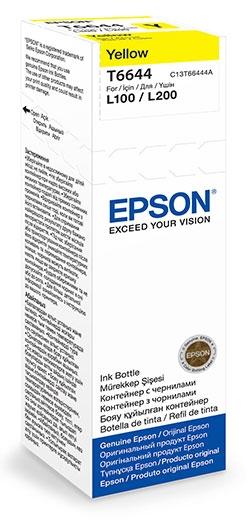 Чернила Epson C13T66444A L100/L200 yellow