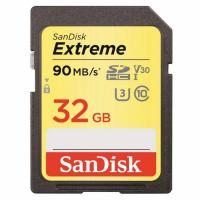 Карта пам'яті SDHC Sandisk 32GB Extreme C10 V30 UHS-I U3 R90MB/s W40MB/s (SDSDXVE-032G-GNCIN)