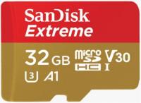 Карта пам'яті SanDisk Extreme microSDHC 32GB Action A1 C10 V30 UHS-I U3 R100, W60MB/s
