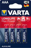 Батарейка лужна VARTA LONGLIFE MAX POWER AAA 1.5V, блістер, 4 шт
