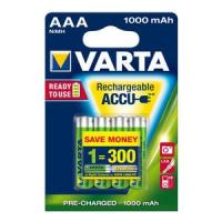 Блістер на 4 акумулятора VARTA RECHARGEABLE ACCU AAA 1000mAh BLI 4 NI-MH (READY 2 USE)