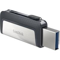 Накопичувач SanDisk 128GB USB 3.1 + Type-C Ultra Dual R150MB/s