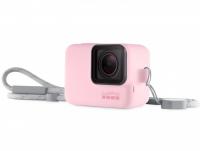 Силіконовий чохол з ремінцем GoPro Sleeve + Lanyard pink (ACSST-004)
