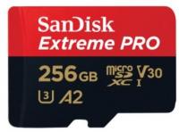 Карта пам'яті microSDXC SanDisk 256GB C10 UHS-I U3 A2 R170 / W90MB / s Extreme Pro V30 + SD (SDSQXCZ-256G-GN6MA)