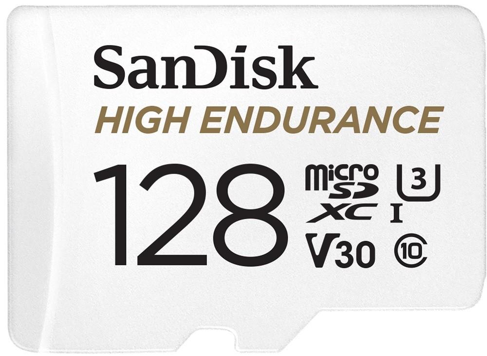 Карта памяти SanDisk 128GB microSDXC C10 UHS-I U3 V30 R100/W40MB/s High Endurance