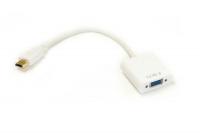 Кабель-перехідник PowerPlant HDMI - VGA, 0.15м, позолочені коннектори