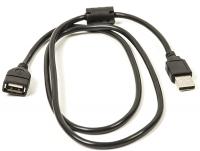 Кабель PowerPlant USB 2.0 AF - AM, 1.0 м, One ferrite