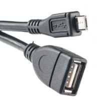 Кабель PowerPlant OTG USB 2.0 AF - Micro, 0.5м