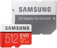 Карта пам'яті microSDXC Samsung 512GB C10 UHS-I U3 R100 / W90MB / s Evo Plus V2 + SD адаптер