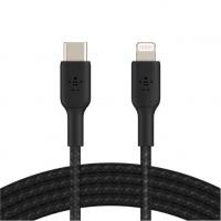 Кабель Belkin USB-C - Lightning, BRAIDED, 1m, black