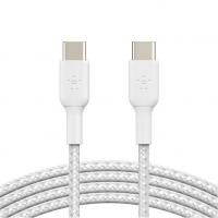 Кабель Belkin USB-C - USB-C, BRAIDED, 1m, white