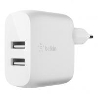 Мережевий зарядний пристрій Belkin Home Charger 24W DUAL USB 2.4A, білий