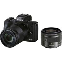 Фотокамера бездзеркальна Canon EOS M50 Mark II kit 15-45, 55-200 Black