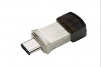 Накопичувач Transcend 32GB USB 3.1 + Type-C 890 R90 / W30MB / s Metal Silver