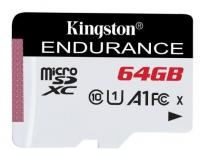Карта пам'яті microSDXC Kingston 64GB C10 UHS-I R90/W45MB/s High Endurance