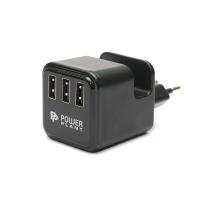 Мережевий зарядний пристрій PowerPlant W-360 3xUSB: 220V, 3.4A