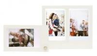 Декоративна пластмасова фоторамка на три фотокартки Fujifilm INSTAX 3 PHOTO MINI COLLAGE FRAME WHITE