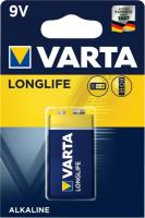 Батарейка лужна VARTA LONGLIFE 6LR61 9V, блістер, 1шт