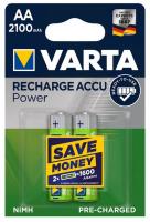 Блистер на 2 аккумулятора VARTA RECHARGEABLE ACCU AA 2100mAh BLI 2 NI-MH (READY 2 USE)