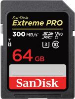 Карта пам'яті SDXC SanDisk 64GB C10 UHS-II U3 V90 R300/W260MB/s Extreme Pro
