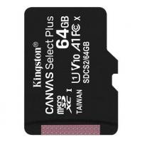 Карта пам'яті microSDXC Kingston 64GB C10 UHS-I R100MB/s Canvas Select Plus