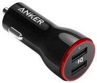 Автомобільний зарядний пристрій ANKER PowerDrive 2 24W 2xUSB V3, чорний