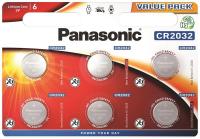 Батарейка літієва Panasonic CR2032, блістер, 6шт