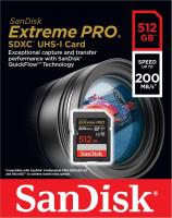 Карта пам'яті SanDisk Extreme Pro SDXC 512GB C10 UHS-I U3 V30 R200/W140 MB/s
