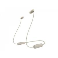 Бездротові навушники Sony WI-C100 In-ear IPX4 Wireless, бежеві