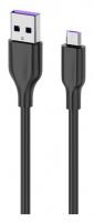 Кабель 2E USB-A - microUSB, Glow, 1м, чорний