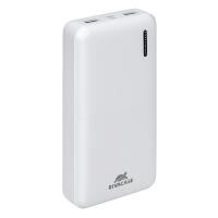 Універсальна мобільна батарея RIVACASE VA2572 20000mAh PD 20W, QC3.0, USB-C, microUSB, 2x USB-A, вихід 5V/9V/12V, 3A-1.5A, колір білий