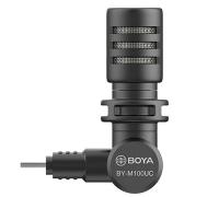 Компактний мікрофон Boya BY-M100UC з поворотною головою та роз'ємом USB Type-C