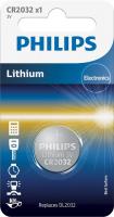 Батарейка літієва Philips CR2032 3.0V, 1 шт