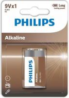 Батарейка лужна Philips Entry Alkaline 6LR61 (6LF22, MN1604, MX1604, Крона), 9V, 1шт