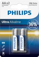 Батарейка лужна Philips Ultra Alkaline AA, 1.5V, блістер, 2 шт