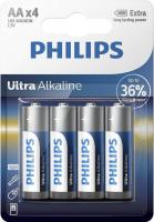Батарейка лужна Philips Ultra Alkalina AA, 1.5V, блістер, 4 шт