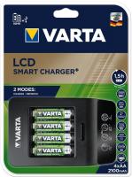 Зарядний пристрій VARTA LCD Smart Plus Charger + Акумулятори 4шт NI-MH AA 2100mAh