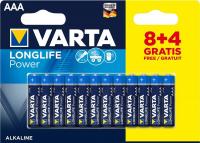 Батарейка лужна VARTA LONGLIFE POWER AAA 1.5V, блістер, 12 шт