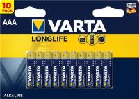 Батарейка лужна VARTA LONGLIFE AAA 1.5V, блістер, 10 шт