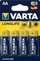 Батарейка лужна VARTA LONGLIFE AA 1.5V, блістер, 4 шт