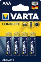 Батарейка лужна VARTA LONGLIFE AAA 1.5V, блістер, 4 шт