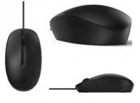 Мишка HP 125 Wired, 3кн., 1200 dpi, чорна