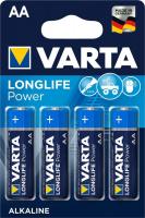 Батарейка лужна VARTA LONGLIFE POWER AA 1.5V, блістер, 4 шт