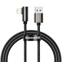 Кабель USB AM-Lightning M, 1 м, 2.4A, 90° Чорний, Legend Series Elbow CALCS Baseus