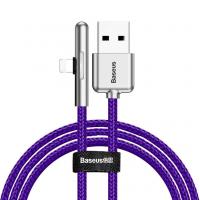 Кабель USB3.1 AM-Lightning M, 1 м, 1.5A, 90° з кольоровою індикацією Пурпуровий, CAL7C Baseus