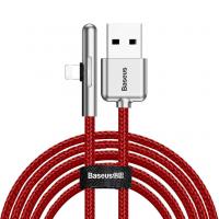 Кабель USB3.1 AM-Lightning M, 2 м, 1.5A, 90° з кольоровою індикацією Червоний, CAL7C Baseus
