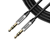 Кабель аудіо Jack 3.5mm Baseus Yiven Audio Cable M30 M/M 1.5m Срібний+Чорний