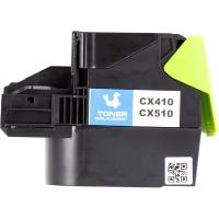 Картридж PowerPlant Lexmark CX310/CX410/CX510 CY (з чіпом)