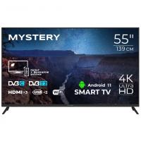 Телевізор 55" Mystery MTV-5560UDT2 4K/Android 11/DVB-T2/2xUSB 2.0/3хHDMI/CI-слот/Wi-Fi/Black